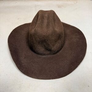 Serratelli Hat Company 3X Brown Felt Cowboy Hat Mens Size 7 Made in USA Western